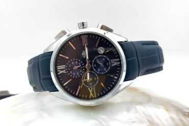 ساعت زنانه الگانس با بند سورمه ای چرم