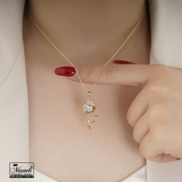خرید گردنبند گل رز ژوپینگ زنانه