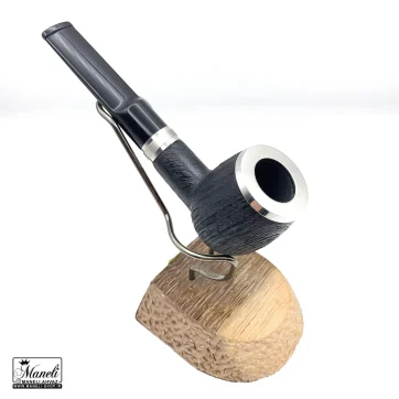 پیپ چوبی کاپیتان بلک مشکی با حلقه سیلور