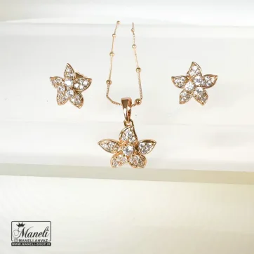 نیم ست طرح گل پرنگین ظریف ژوپینگ