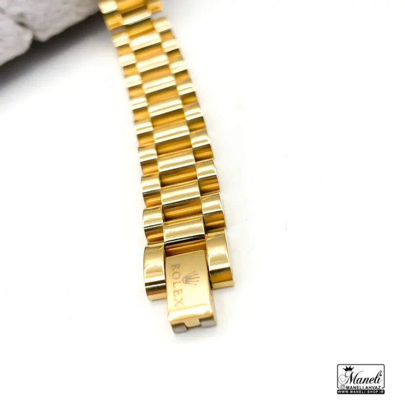 قیمت دستبند رولکس طلایی بافت درشت 14030170