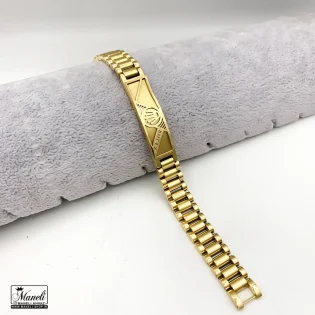 دستبند رولکس استیل مردانه طلایی رنگ ثابت 14030151