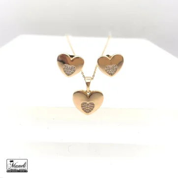 خرید نیم ست قلب ظریف و کلاسیک ژوپینگ 14030174