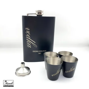 ست هیپ فلاسک و شات مشکی 0124