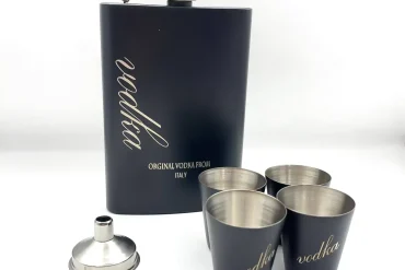 ست هیپ فلاسک و شات مشکی 0124