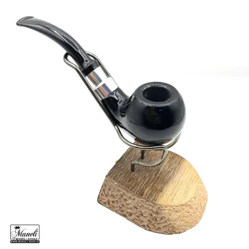 پیپ چوبی مشکی براق کاپیتان بلک - حلقه نقره ای 14030163