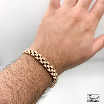 خرید دستبند رولکس باریک رزگلد - استیل رنگ ثابت 14020167