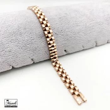 دستبند رولکس باریک رزگلد - استیل رنگ ثابت 14020167