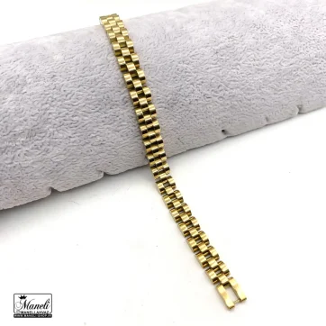 دستبند رولکس باریک طلایی - استیل رنگ ثابت 14020164