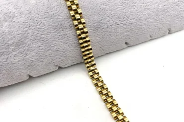 دستبند رولکس باریک طلایی - استیل رنگ ثابت 14020164