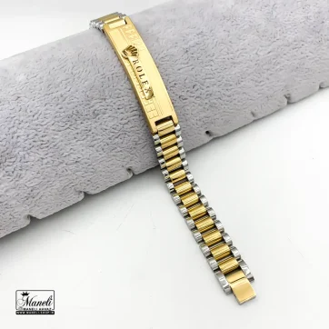 دستبند مردانه استیل رولکس دورنگ 14030152