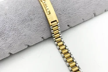 دستبند مردانه استیل رولکس دورنگ 14030152