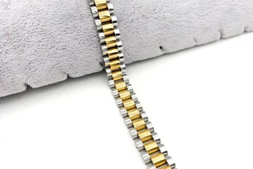 دستبند رولکس دورنگ بافت درشت 14030171