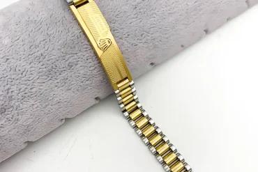 دستبند رولکس پلاک دار کلاسیک مردانه 14030153