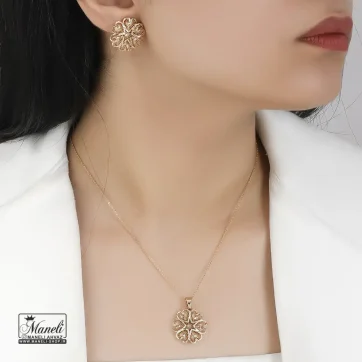 نیم ست طرح گل و قلب ژوپینگ: زیبایی و شکوه با رنگ ثابت