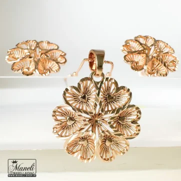 نیم ست طرح گل و قلب ژوپینگ