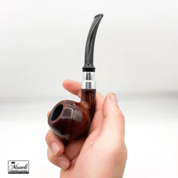 خرید پیپ چوبی قهوه ای کاپیتان بلک با حلقه نقره ای