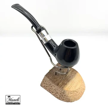 پیپ چوبی با حلقه نقره ای capitan balck مشکی 14030240