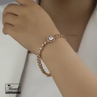 دستبند ژوپینگ تک نگین با طراحی زیبا و خاص