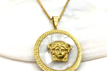 گردنبند ورساچه مردانه طلایی 14030226