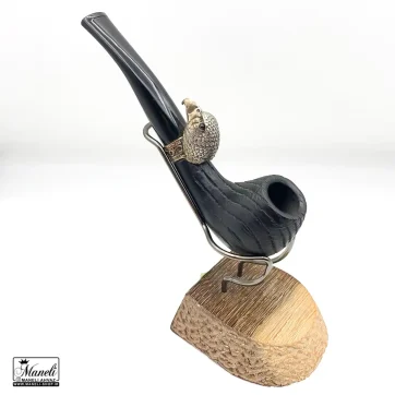پیپ چوبی مشکی طرح عقاب کاپیتان بلک