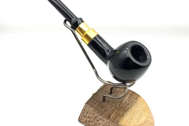 پیپ چوبی حلقه طلایی رنگ مشکی براق 14030205