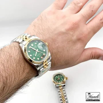 ست ساعت مچی رولکس های کپی درجه یک زنانه و مردانه با موتور ژاپن و صفحه سبز - Image 6