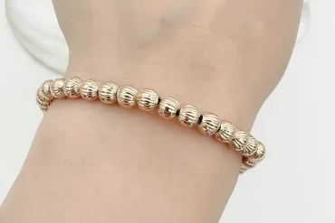 دستبند توپی بزرگ ژوپینگ طلایی