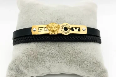 دستبند چرم مردانه ورساچه 14030223