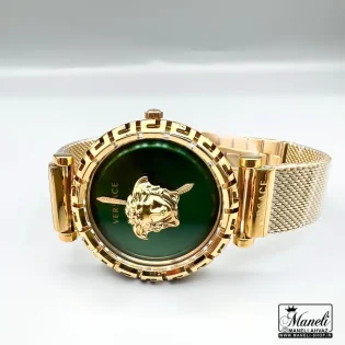 ساعت ورساچه زنانه طلایی با صفحه سبز