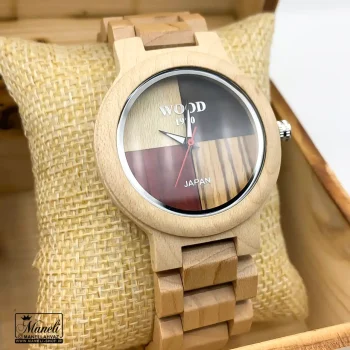 ساعت مچی چوبی اورجینال wood 1970 - Image 6
