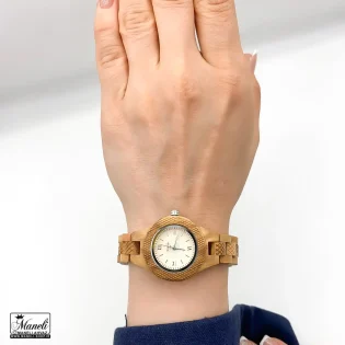 خرید معرفی ساعت مچی چوبی زنانه اورجینال برند Wood 1970