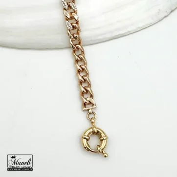 خرید دستبند کارتیری نگین‌دار ژوپینگ