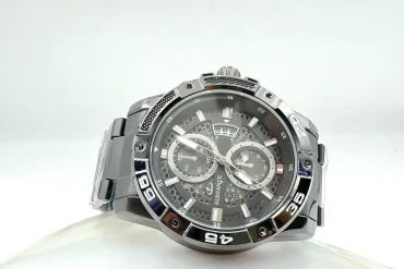 ساعت مردانه الگانس مشکی طرح سه موتوره 14030479