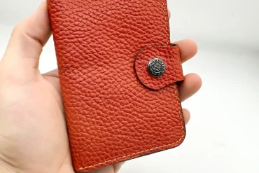 جاکارتی دکمه دار چرم رنگ عسلی 14030392