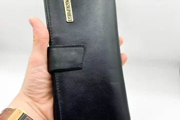 کیف پولی مردانه چرم بلند مشکی