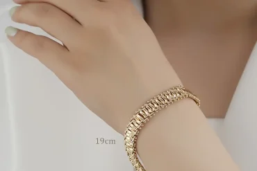 دستبند جلفا طرح طلا از برند معتبر ژوپینگ 14030350