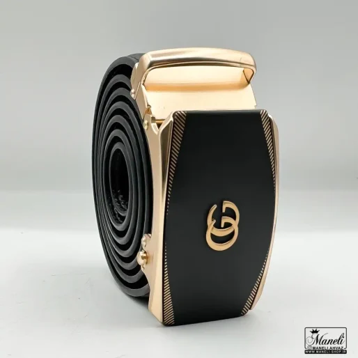 کمربند ریلی چرم با لوگوی گوچی | 125 سانت 14030353