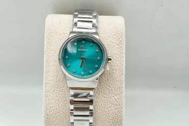 ساعت زنانه ظریف صفحه سبزآبی