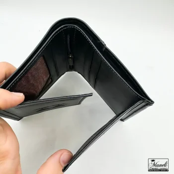 کیف پول کوتاه | چرم طبیعی | رنگ عسلی و مشکی 14030387 - Image 6