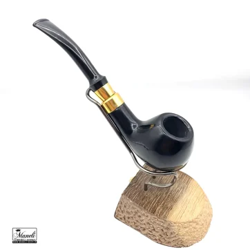 پیپ چوبی مشکی با حلقه طلایی کاپیتان بلک 14030484