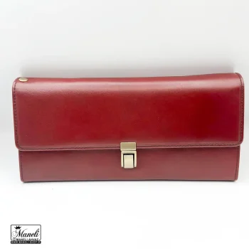 کیف پاسپورتی چرم بندک‌دار | قرمز ، مشکی و عسلی 14030383 - Image 4
