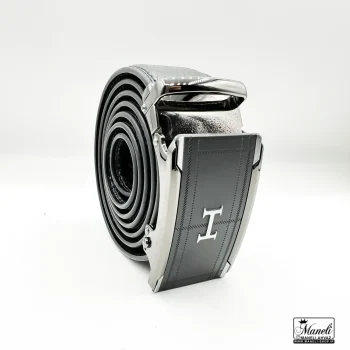 خرید کمربند ریلی چرم مردانه با لوگوی H