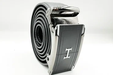 خرید کمربند ریلی چرم مردانه با لوگوی H