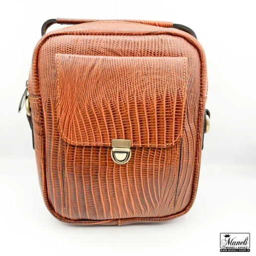 کیف رودوشی چرم طبیعی | رنگ عسلی | کروکدیلی 14030425