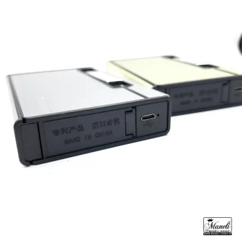 جاسیگاری فندک دار المنتی XY-012B | زرد و سیلور 14030523 - Image 4