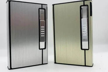 جاسیگاری فندک دار المنتی XY-012B | زرد و سیلور 14030523