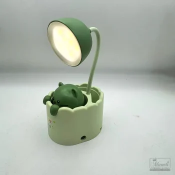 چراغ مطالعه LED عروسکی | شارژی | دارای مداد تراش سبز