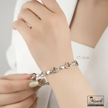 دستبند نقره ای ژوپینگ رنگ ثابت ضدحساسیت