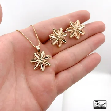 خرید نیم ست ژوپینگ طرح گل بدون نگین